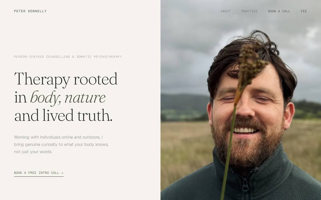 peterdonnelly.co.uk hero for online counsellor Peter Donnelly
